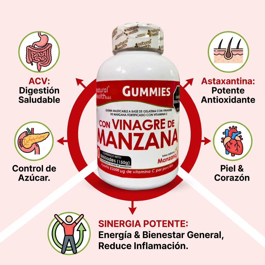 Gomas de Vinagre de Manzana x60