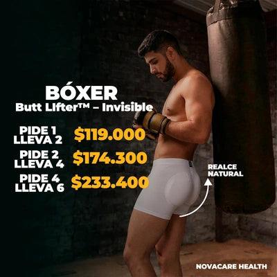 Bóxer de Realce para Hombre 📢 OFERTA: PIDE 1 & LLEVA 2 🎁 | Butt Lifter™ – Realce Invisible
