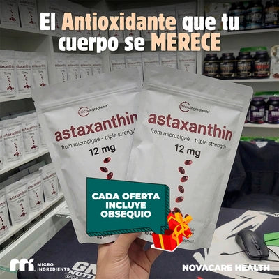 ASTAXANTHIN® 120 Softgels 💊 | Fórmula avanzada para tus ojos, piel y longevidad