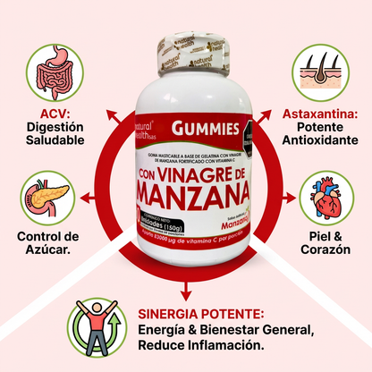 Gomas de Vinagre de Manzana x60