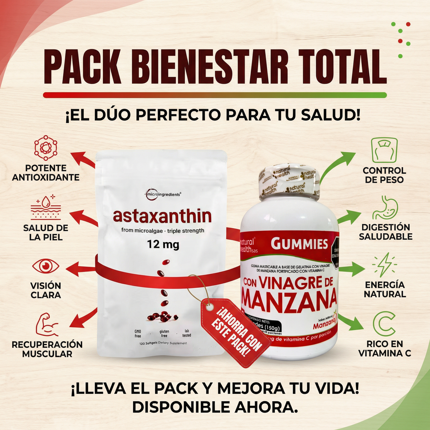 Gomas de Vinagre de Manzana x60